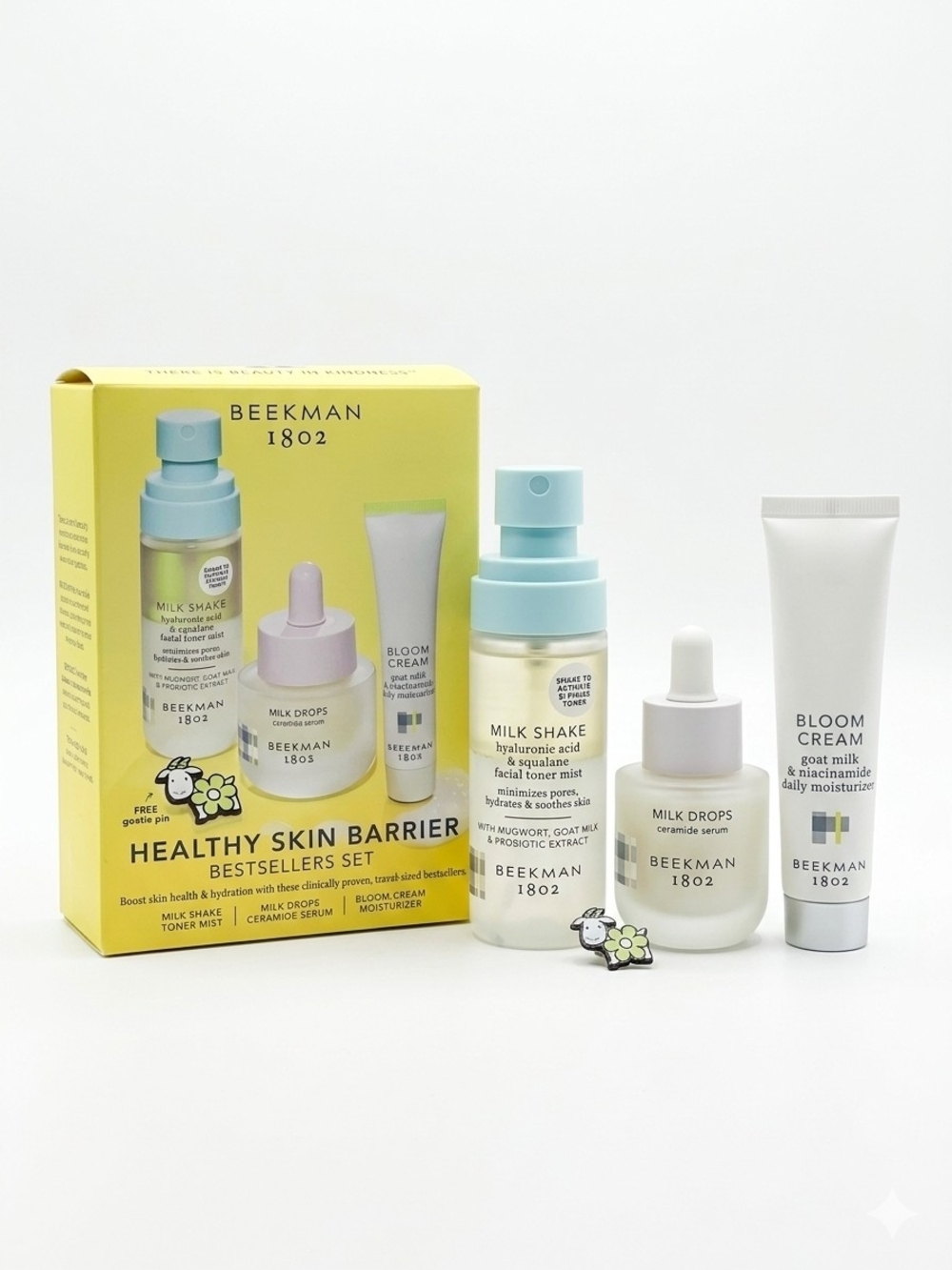 NIB Beekman 1802 Healthy Skin Barrier Bestsellers Set - 3pc Skincare Star